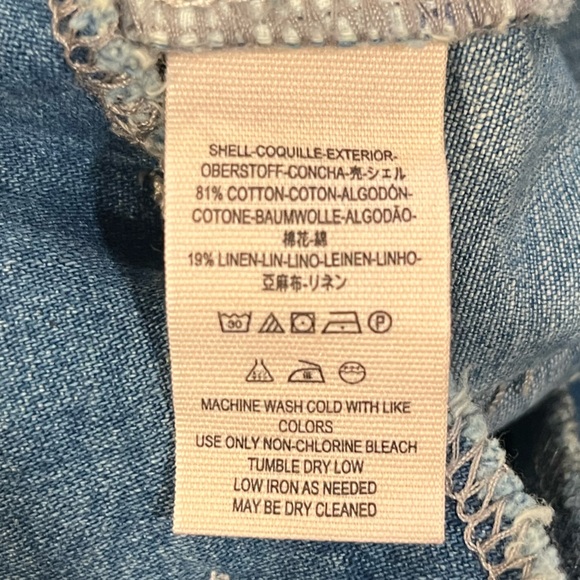 NWT Free People Paperbag Baggy Barrel Leg Linen Blend Cropped Jeans Womens 12 - Picture 6 of 12